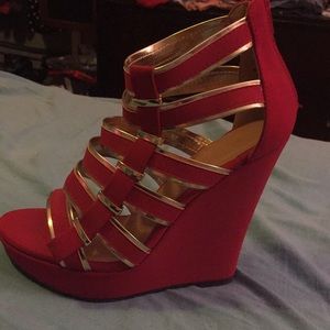 Charlotte Russe sexy red wedges